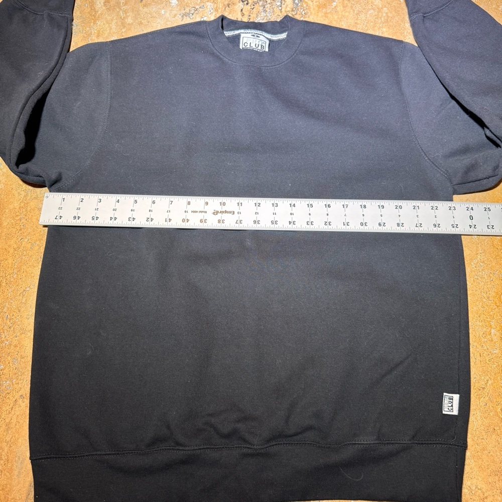 Pro Club Heavy Weight Classic Black Crewneck Sweater Mens M - Picture 3 of 11